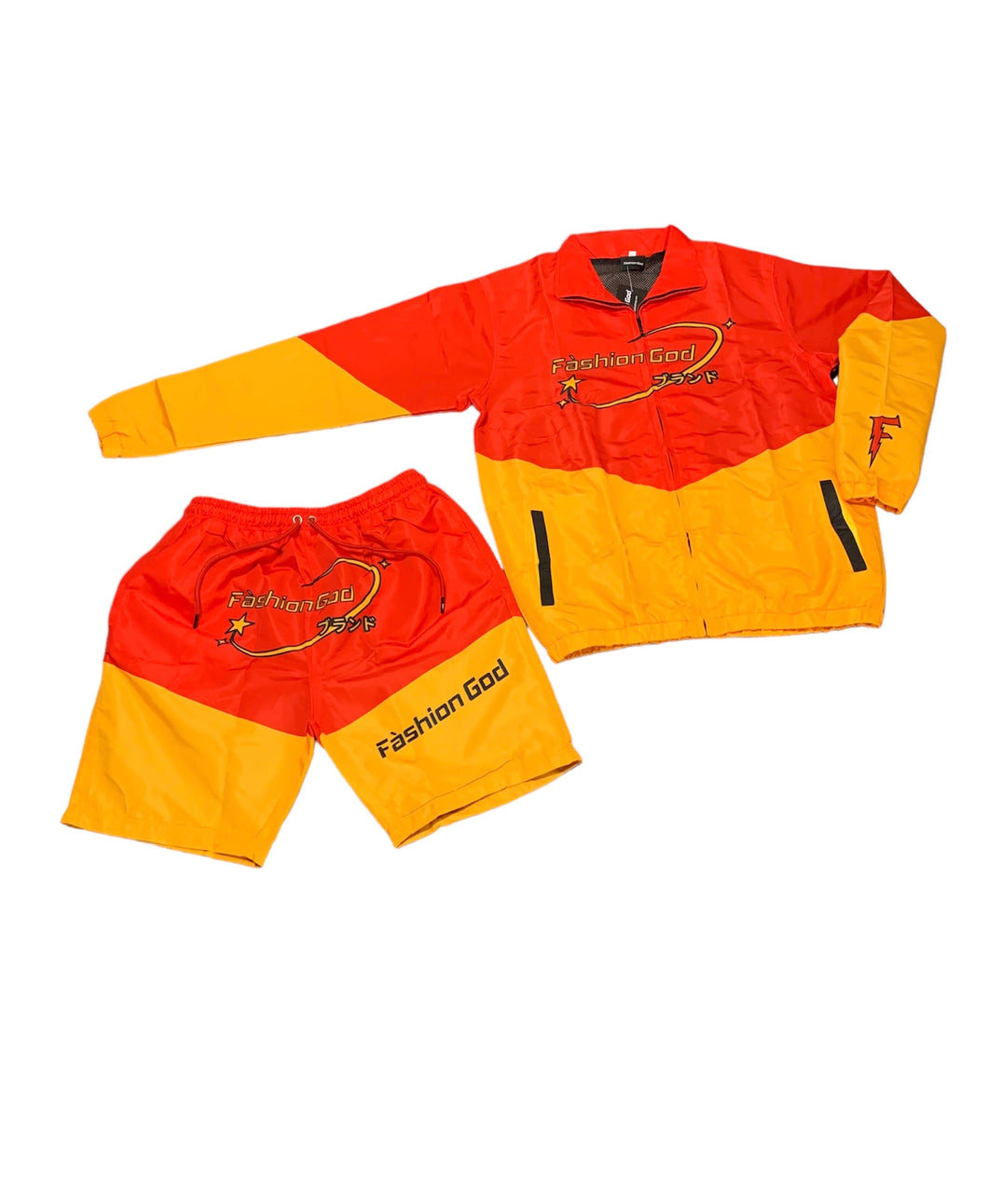 FG Windbreaker Set Red/Golden Yellow